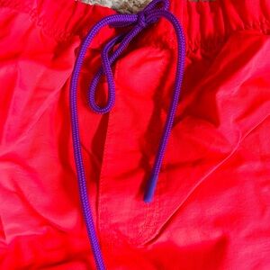 Duluth Trading Co Women's High Waist Shorts - Red and Purple